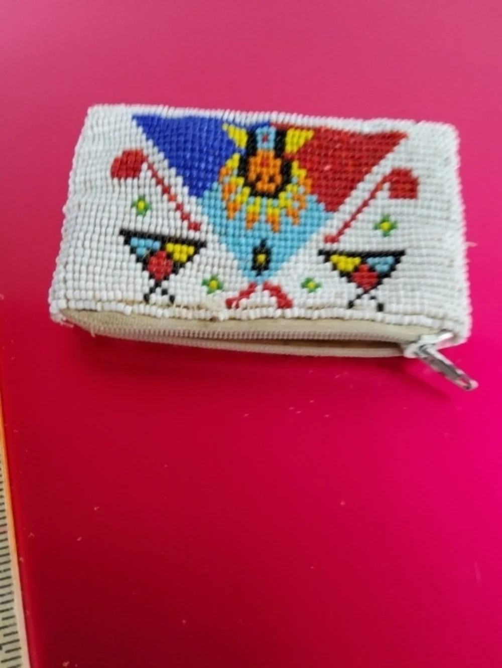 1950's Native American Hand-beaded Coin Purse